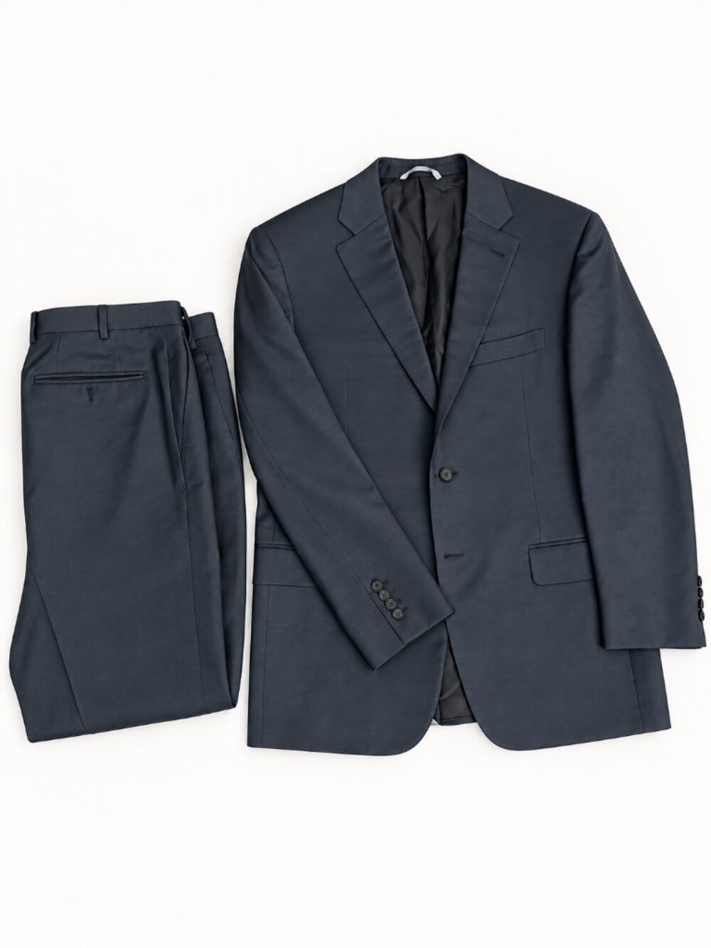 Canali 1934 Men’s 40R Navy Blue Wool 2-Piece Suit Pants 34 Made in Italy